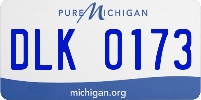 MI license plate DLK0173