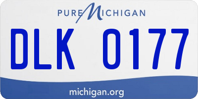 MI license plate DLK0177