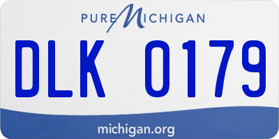 MI license plate DLK0179