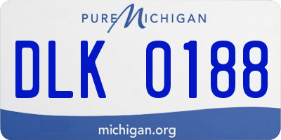 MI license plate DLK0188