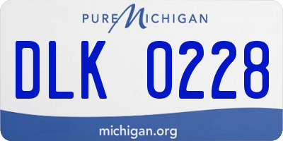 MI license plate DLK0228