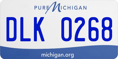 MI license plate DLK0268