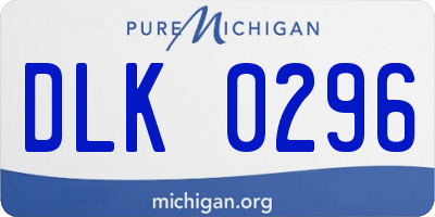 MI license plate DLK0296