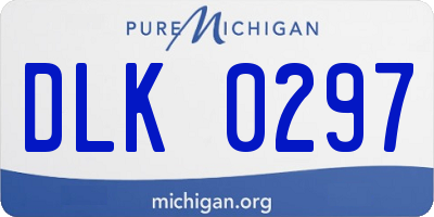 MI license plate DLK0297