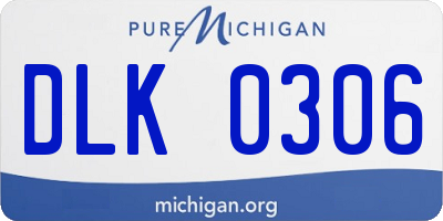 MI license plate DLK0306