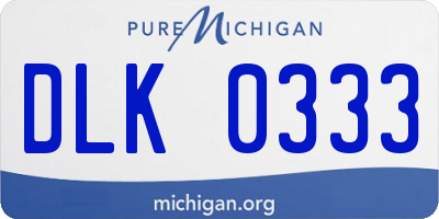 MI license plate DLK0333