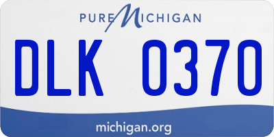 MI license plate DLK0370