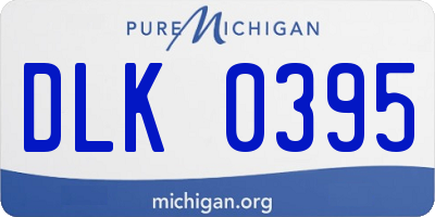 MI license plate DLK0395