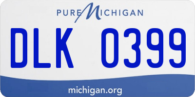 MI license plate DLK0399