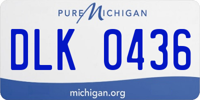 MI license plate DLK0436