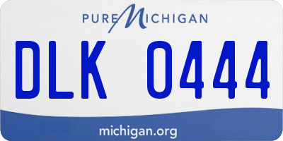 MI license plate DLK0444
