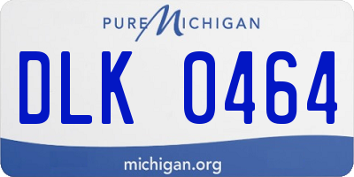 MI license plate DLK0464