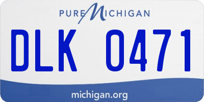 MI license plate DLK0471