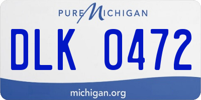 MI license plate DLK0472