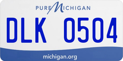 MI license plate DLK0504