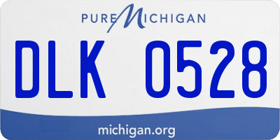 MI license plate DLK0528