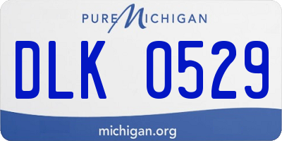MI license plate DLK0529