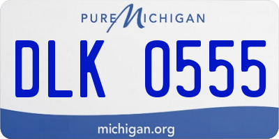 MI license plate DLK0555