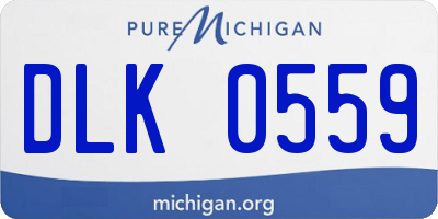MI license plate DLK0559