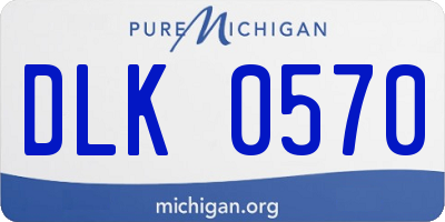 MI license plate DLK0570
