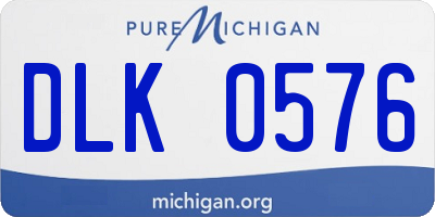 MI license plate DLK0576