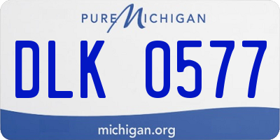 MI license plate DLK0577