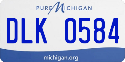 MI license plate DLK0584
