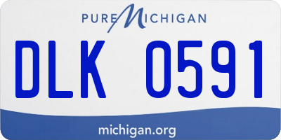 MI license plate DLK0591