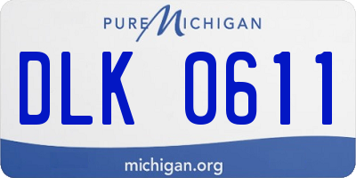 MI license plate DLK0611