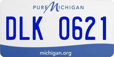 MI license plate DLK0621