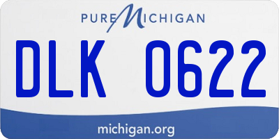 MI license plate DLK0622