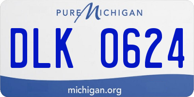 MI license plate DLK0624