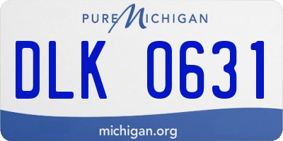 MI license plate DLK0631