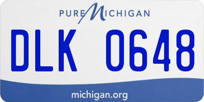MI license plate DLK0648