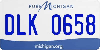 MI license plate DLK0658