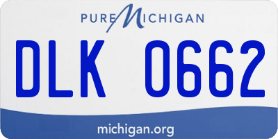 MI license plate DLK0662