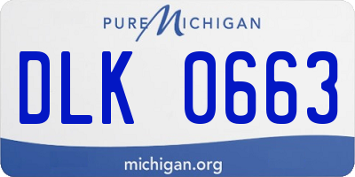 MI license plate DLK0663