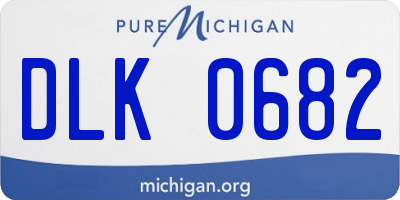 MI license plate DLK0682
