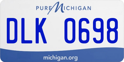 MI license plate DLK0698