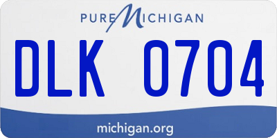 MI license plate DLK0704
