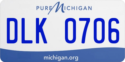 MI license plate DLK0706
