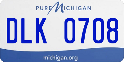 MI license plate DLK0708