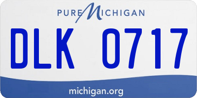 MI license plate DLK0717