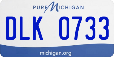 MI license plate DLK0733