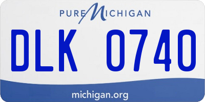MI license plate DLK0740