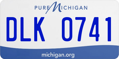 MI license plate DLK0741