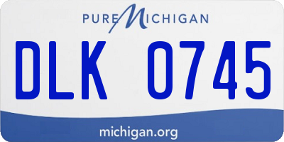 MI license plate DLK0745