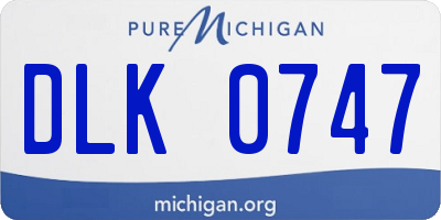MI license plate DLK0747