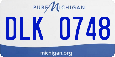 MI license plate DLK0748