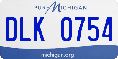 MI license plate DLK0754